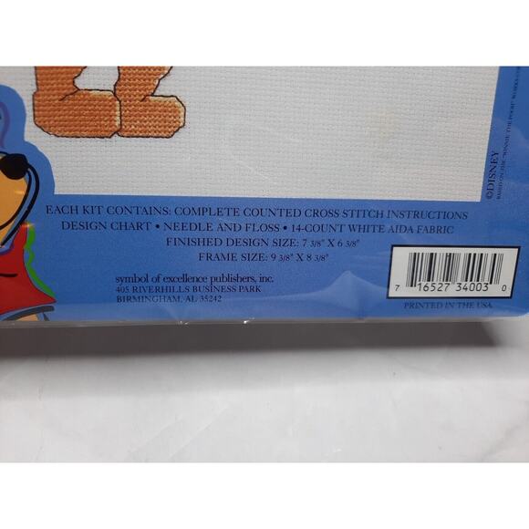 Disney Pooh Counted Cross Stitch Kit "P" Is For Pooh 34003 Friendship - Picture 3 of 5